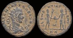 Ancient Coins - Probus AE antoninianus emperor receiving globe from Jupiter