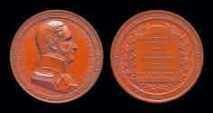 World Coins - Belgium Jouvenel Adolphe-Christian copper medaille bust of Leopold I to right