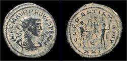 Ancient Coins - Probus billon antoninianus emperor standing right