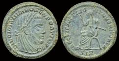 Ancient Coins - Divus Maximianus Herculius half follis Maximianus seated left in curule chair