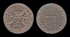 World Coins - Southern Netherlands Brabant Filip II liard(oord) 1598 Antwerp mint