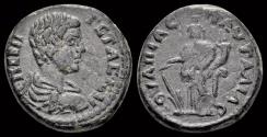Ancient Coins - Thrace Pautalia Geta, as Caesar AE assarion Tyche standing left