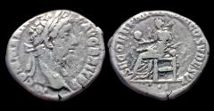 Ancient Coins - Commodus AR denarius Securitas seated left