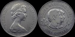 World Coins - Bermuda 1 dollar 1981- Royal Wedding 1981