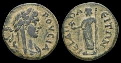 Ancient Coins - Phrygia Hierapolis Pseudo-autonomous AE22 Zeus standing left