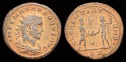 Ancient Coins - Probus AE antoninianus emperor receiving globe from Jupiter