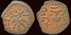 Ancient Coins - Judaea First Jewish War AE prutah