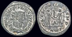 Ancient Coins - Probus silvered antoninianus emperor receiving Victory on globe from Jupiter