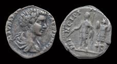 Ancient Coins - Caracalla AR denarius Caracalla in military attire standing left