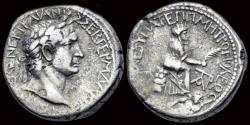 Ancient Coins - Kilikia Tarsos Trajan AR tetradrachm city-goddess seated right