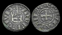 World Coins - Crusader Athens Guillaume I de la Roche billon denier