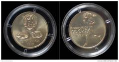 World Coins - Bulgaria 50 stokinki 1977- university games at Sofia.
