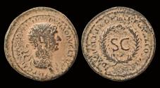 Ancient Coins - Trajan AE semis legend in wreath