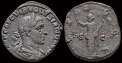 Ancient Coins - Volusian AE sestertius Pax standing left