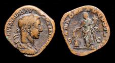 Ancient Coins - Severus Alexander AE sestertius Annona standing left