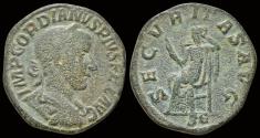 Ancient Coins - Gordian III AE sestertius Securitas seated left