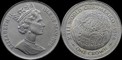 World Coins - Isle of Man 1 crown 1986 Worldcup Mexico