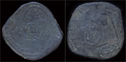 World Coins - Spain Philip IV 8 maravedis Valladolid restruck VIII maravedis 1641 Sevilla