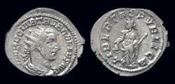 Ancient Coins - Trebonianus Gallus AR antoninianus Libertas standing left