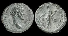 Ancient Coins - Antoninus Pius AE As Fortuna standing left