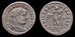 Ancient Coins - Galerius, as Caesar AE follis Genius standing left