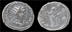 Ancient Coins - Trebonianus Gallus AR antoninianus Pietas standing left