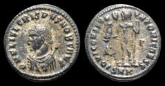 Ancient Coins - Crispus, as Caesar, silvered follis Jupiter leaning on sceptre