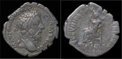 Ancient Coins - Marcus Aurelius AR denarius Securitas enthroned left- Not in RIC, BMC or Cohen!