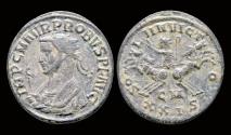 Ancient Coins - Probus silvered antoninianus Sol driving quadriga