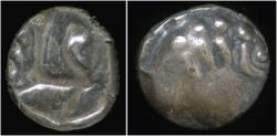 Ancient Coins - Celtic Remi electrum quarter stater aux segments de circle.