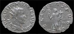 Ancient Coins - Trebonianus Gallus AR antoninianus Felicitas standing left