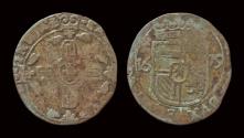 World Coins - Southern Netherlands Brabant Karel II billon patard 1679