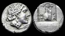 Ancient Coins - Lycian League Masikytes AR hemidrachm lyre