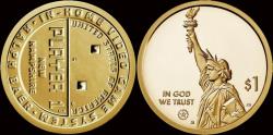 World Coins - USA 1 dollar 2021-Video games- New Hampshire innovation