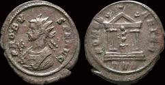 Ancient Coins - Probus billon antoninianus temple with Roma