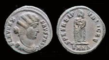 Ancient Coins - Fausta ,Augusta AE follis Salus standing front