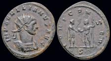 Ancient Coins - Aurelian AE antoninianus Aurelian receiving globe from Jupiter