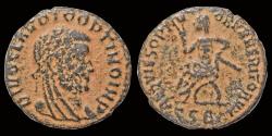 Ancient Coins - Divus Claudius II Gothicus AE half follis emperor seated left