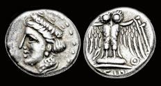 Ancient Coins - Pontos Amisos (as Peiraieos) AR siglos owl with spread wings