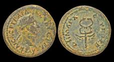 Ancient Coins - Syria Seleucis and Pieria Antioch Trajan AE semis winged caduceus