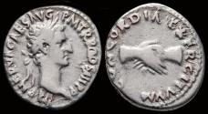Ancient Coins - Nerva AR denarius clasped hands