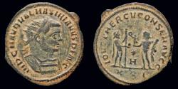 Ancient Coins - Maximianus Herculius AE antoninianus Jupiter facing Hercules