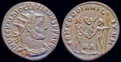 Ancient Coins - Diocletian AE radiate Diocletian standing right
