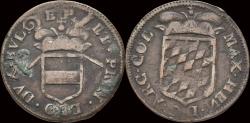 World Coins - Southern Netherlands Liege Maximilian Heinrich von Bayern 1/2 liard no year