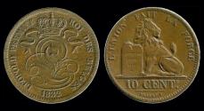 World Coins - Belgium Leopold I 10 centiem 1832