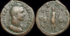 Ancient Coins - Severus Alexander sestertius Mars standing left