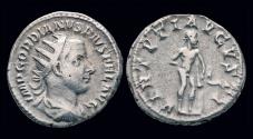 Ancient Coins - Gordian III AR antoninianus Hercules standing right