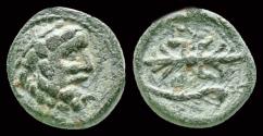 Ancient Coins - Pisidia Selge AE13 thunderbolt and bow