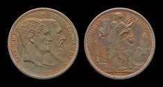 World Coins - Belgium bronze medaille 50 years of Belgium Independance