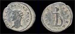 Ancient Coins - Claudius II Gothicus billon antoninianus Virtus standing right